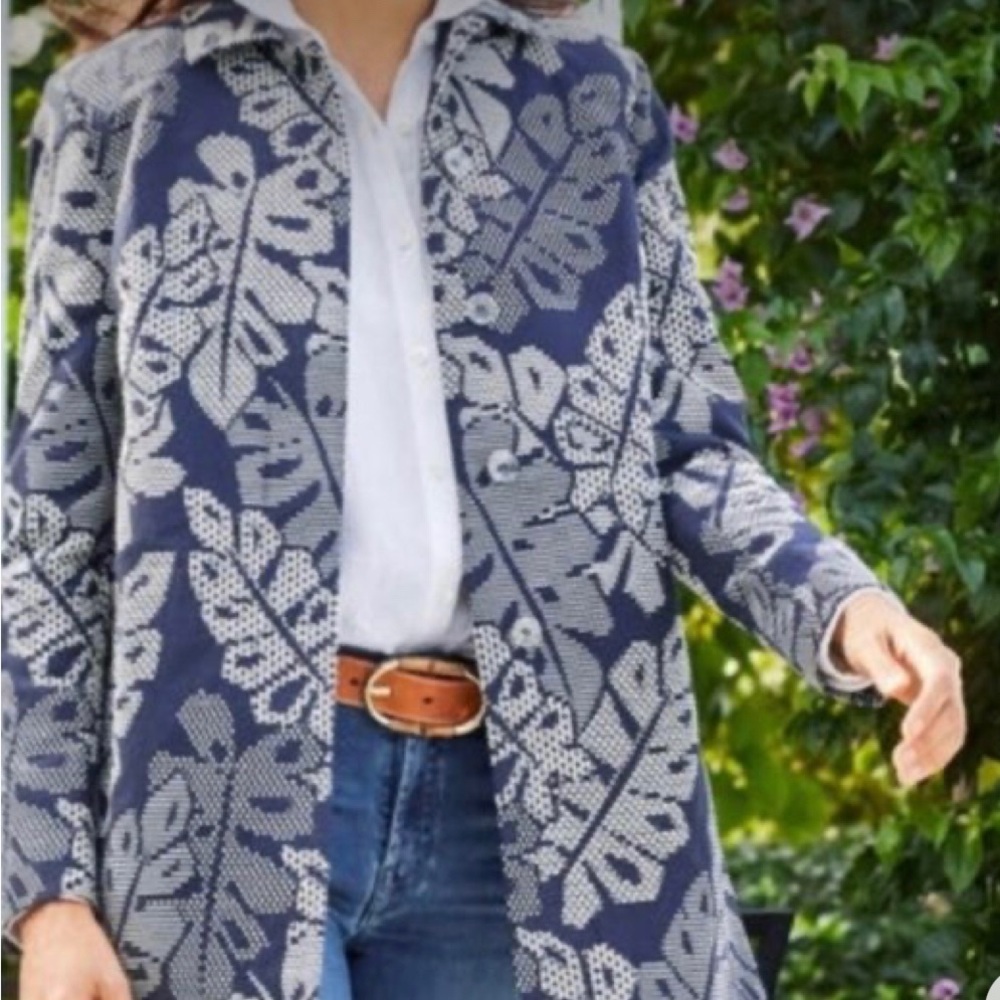 JMcLaughlin Hip Length Navy Jacket